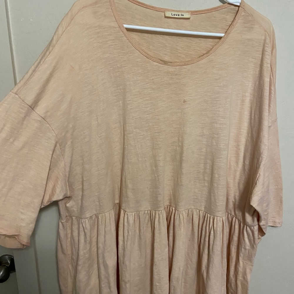 Boho Soft Pink Flowy Top
